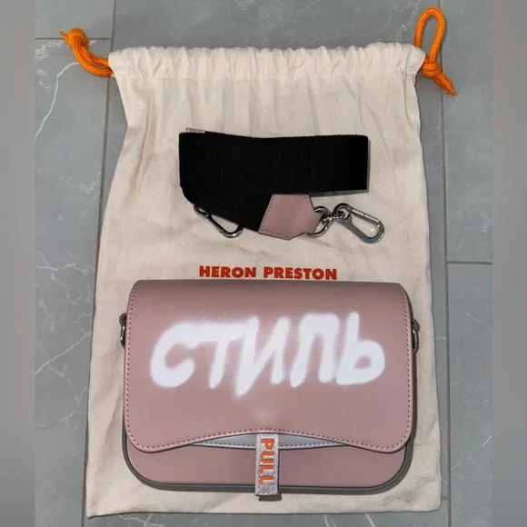 Heron Preston Blush Pink Crossbody Bag - Picture 1 of 7